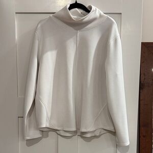 Stylus Cream Funnel Neck Pullover Sweatshirt - Womens Size Large